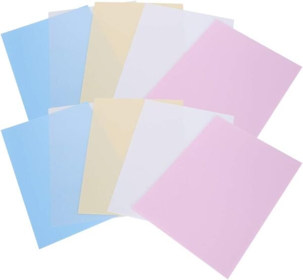 10Pcs DIY Shrink Film Sheets | Frosted Heat Shrinkable Colored Pencils | Hand - Painted Keychains/Jewelry/Toys | 20% Shrink Size, 10 Vibrant Colors