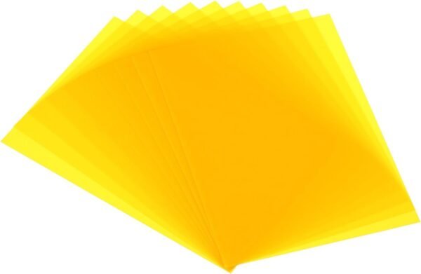 7.87 x 5.7 Inch Shrink Plastic Sheets, 10 Pack Colorful Printable Sanded Blank Heat Shrink Art Film Paper for Creative Craft, DIY Making, Yellow