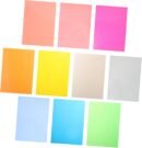 10pcs Heat Shrink Sheets Kit for Keychain Charms Shrink Art for Handmade Accessories Includes Fluorescent and Transparent