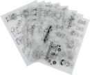 Heat Shrink Plastic Sheet Kit Shrinkable Film with Pattern for Crafts Key Chains Handmade Craft Tool(Boy's)