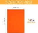5 Pcs Shrink Plastic Sheets, 8x12 Inch Shrink Films Paper Heat Shrink Art Paper for Making Earrings, Necklace, Keychains DIY Crafts Project, Bright Orange
