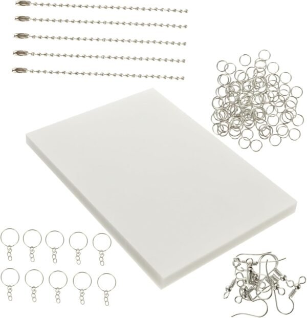 Creative DIY Jewelry Making Heat Shrink Sheets Kit Shrink Plastic Kit Beads Bracelet Making Bulk Charms