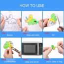 Sheets Kit 145Pcs Shrink Art Kit Including 20pcs Shrinky Paper Sheets 6pcs Traceable Picture Keychains Accessories- Perfect for Shrink Paper Sheets Crafts Making