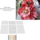 6 Sheet Flower Heat Shrink Paper Kit for Crafts, BOPS Material Shrink Film Paper, Heat Shrink Plastic Sheet Kit, Shrink Art Paper, Two Sides Pre Cut with 8 Color Pencils