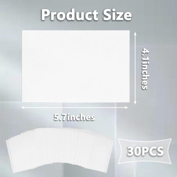 Sheets, Shrink Plastic Sheets for Crafts 5.7 X 4.1 inch  Paper Shrink Film Sheets for Kids Craft Marking, DIY Jewelry Keychains Making - 30 Pieces - Image 2