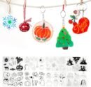 Heat Shrink Sheet Kit, Halloween Style Heat Shrink Sheet, Picture Traceable Keychain Accessory for DIY Jewelry Making Accessories