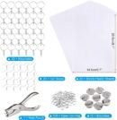 181Pcs Shrinking Plastic Sheets Kit Includes 20 Shrinking Film Art Paper and 161 Pcs Shrinkles Keychains Making Accessories for Kids Craft and Art Supplies