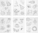 Xmas Shrink Plastic Kit DIY Ornaments Heat Shrink Film Sheets Shrink Art Paper 1Set