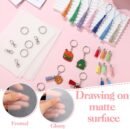 95 Pcs Shrinky Plastic Sheets, 15PCS Shrinky Paper7.87 * 5.7in,60PCS Keychains and Key Ring, 20Pcs Tassels for Crafts,Bookmarks Making
