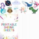 15 Sheets Printable Shrink Sheets Printable Shrink Art Paper for Inkjet Printer Shrink Film Sheets for Mothers Day Craft Making, 8.3 x 11.7 Inch / 21 x 29.5 cm