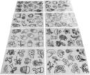 Sheets, Paper, 8pcs Shrink Plastic Sheets Beautiful Patterns Heat Shrinky Art Paper Shrink Art Kits for Kids for Kids Creative Craft Making(Vegetables Plant)