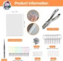 Heat Shrink Plastic Sheets Keychain Kit,206 Pcs Shrinky Sheets Kits for Shrinky,Including 20 Pcs Shrink Paper Sheets,Keychains Accessories Hole Punch for Crafts and Keychains Ornaments